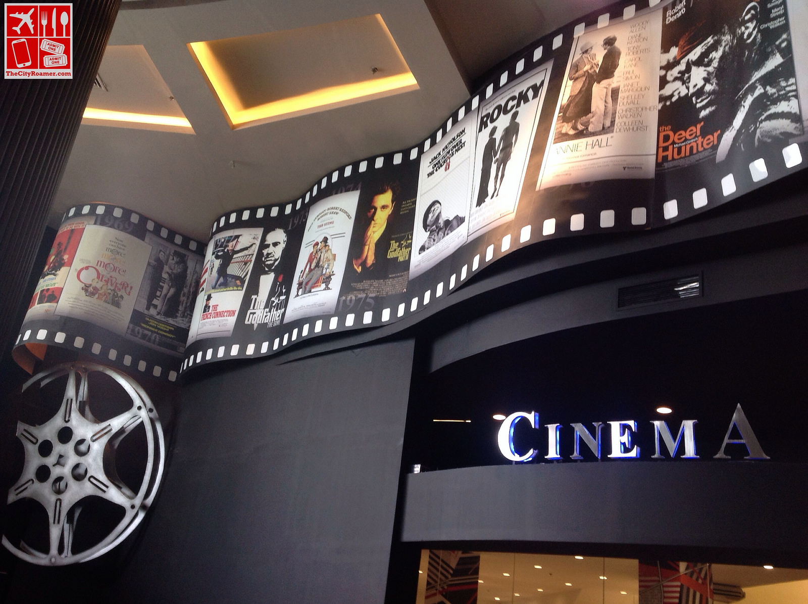 Movie Posters Adorn the walls of the lobby of Greenhills Cinemas