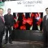 LG Electronics executives with James Deakin at the launch of the 77-inch LG Signature OLED TV