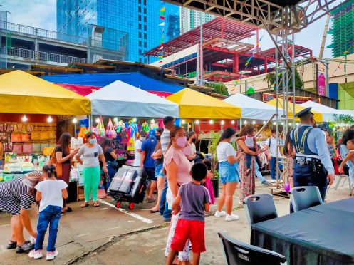 Merchandises on sale at the Greenhills Night Market