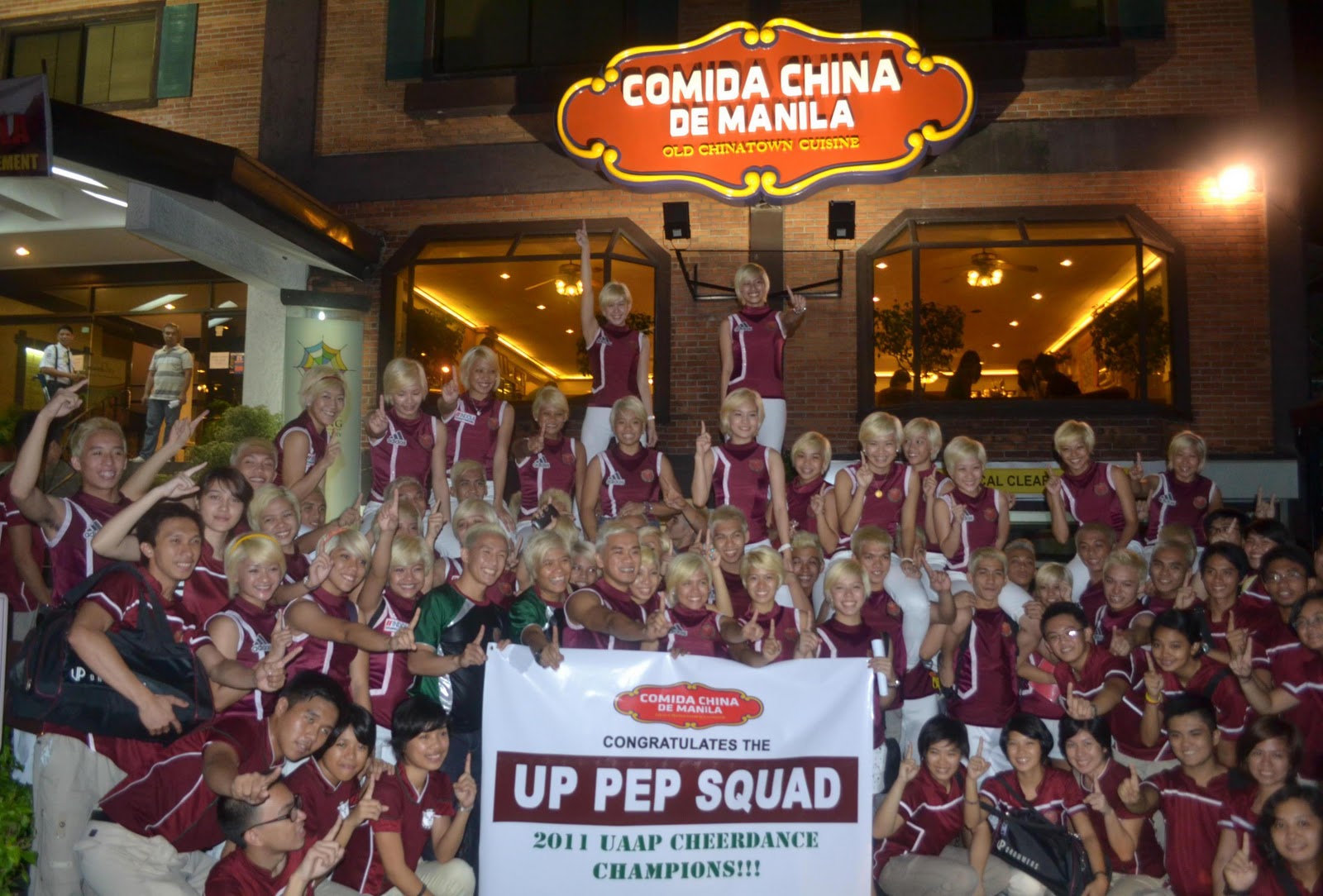 The UP Pep Squad at Comida China De Manila