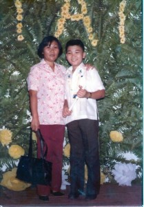 me and mama at my elementary graduation