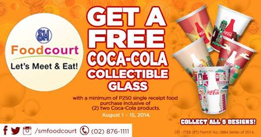 Grab Your Free Coca-Cola Collectible Glass at SM Food Court