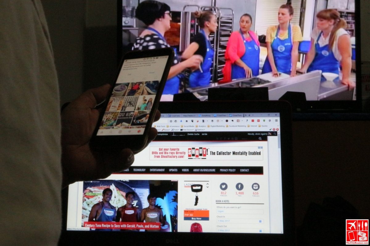 A multi-screen lifestyle at work or play