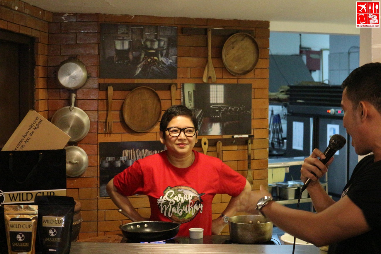 Harlene Bautista in the kitchen of Salu The Filipino Restaurant