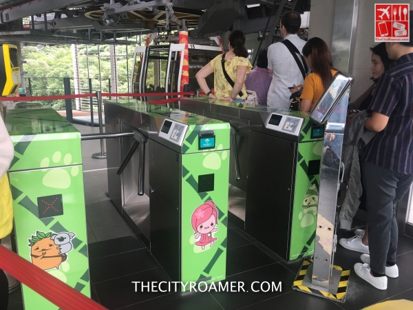 Entering the gondola platform