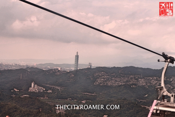 Taipei 101 from afar while onboard the gondola