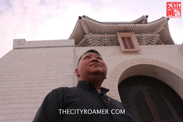 in Front of Chiang Kai Shek Memorial Hall near the entrance