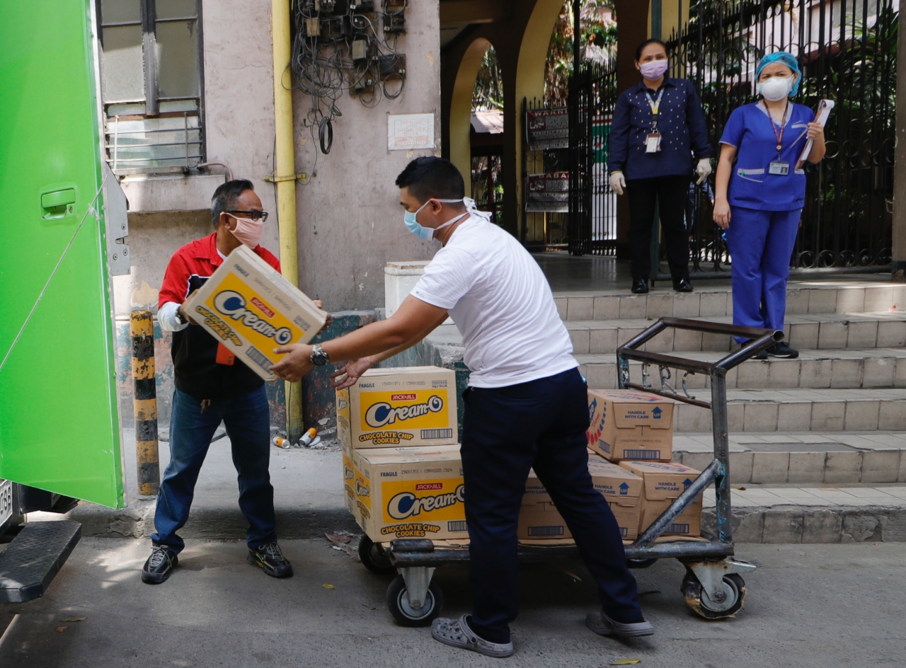 Universal Robina Corporation donates products to several hospitals