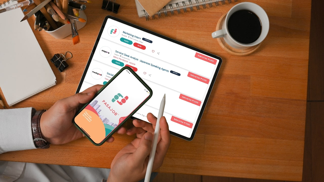 PasaJob can be accessed through the app or its website