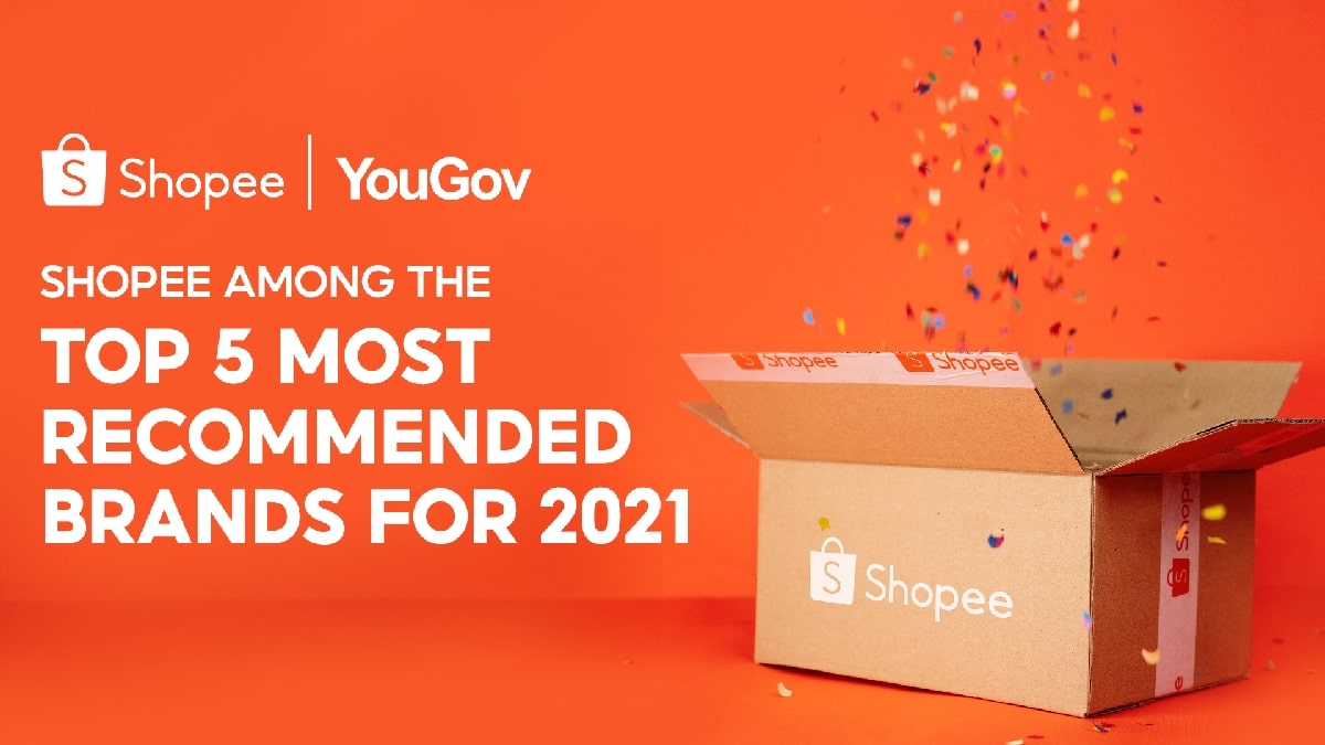 Shopee is on YouGov Most Recommended Brands ranking