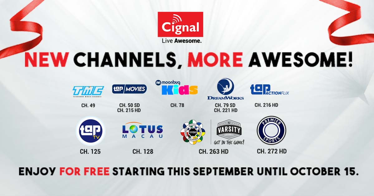 CIGNAL Offers Free Viewing for 11 New Channels