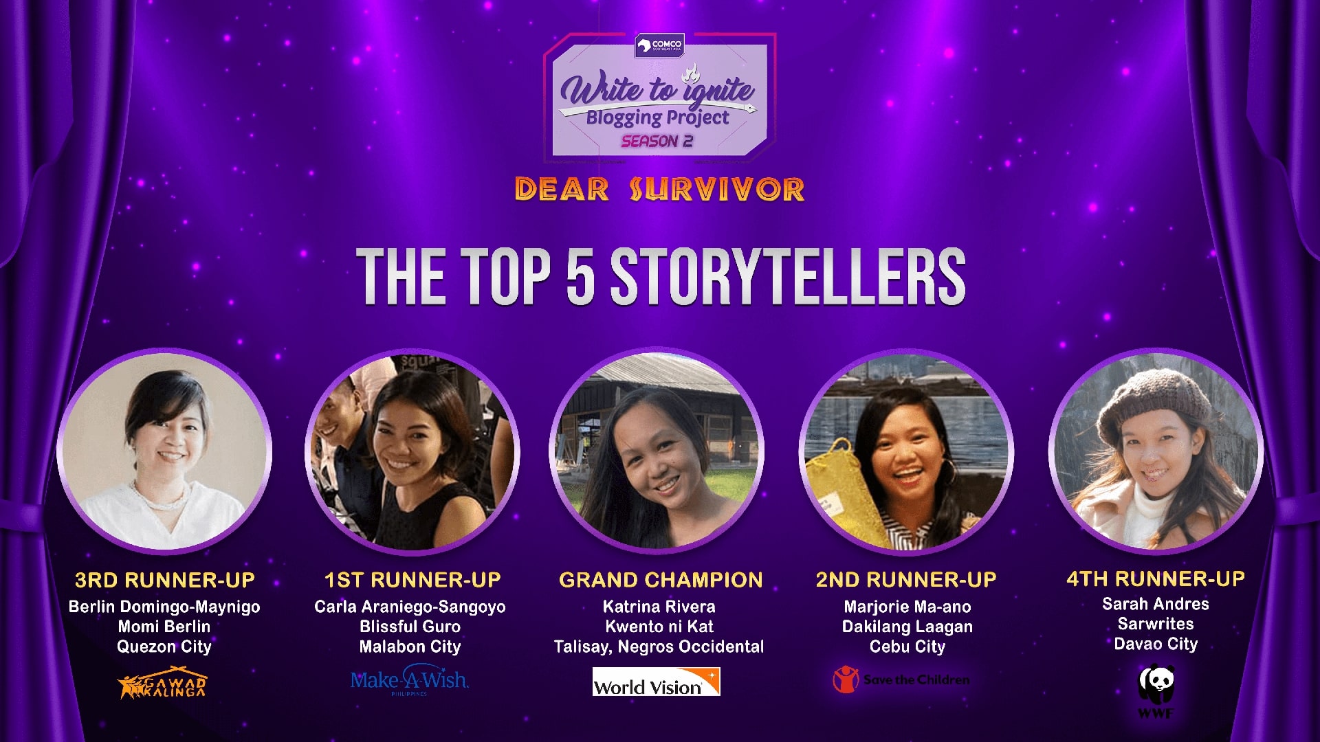 ComCo Southeast Asia - Write to Ignite Blogging Project Season 2 - Top 5 Storytellers