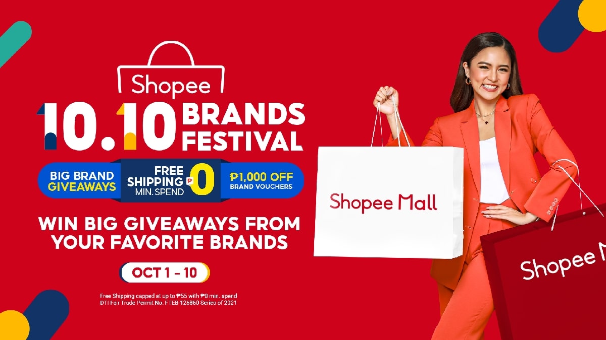 10.10 Big Brand Giveaways Main KV Kim Chiu is the Shopee brand ambassador for the 10-10 Big Brand Festival