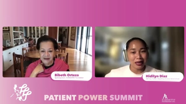 Olympic Gold Medalist Hidilyn Diaz at the Patient Power Summit