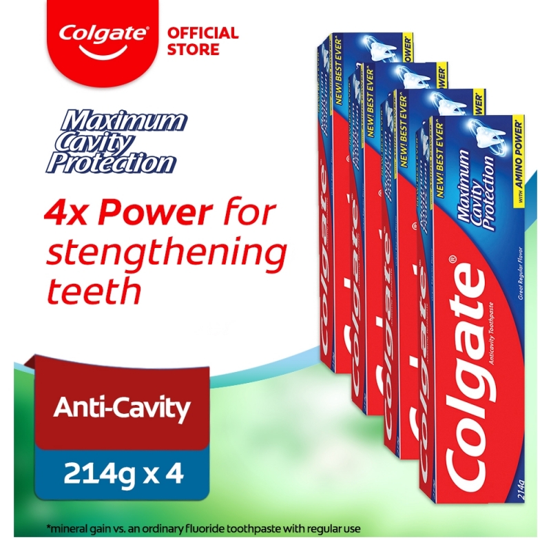 Colgate Toothpaste Maximum Cavity Protection in packs of 4 at Shopee