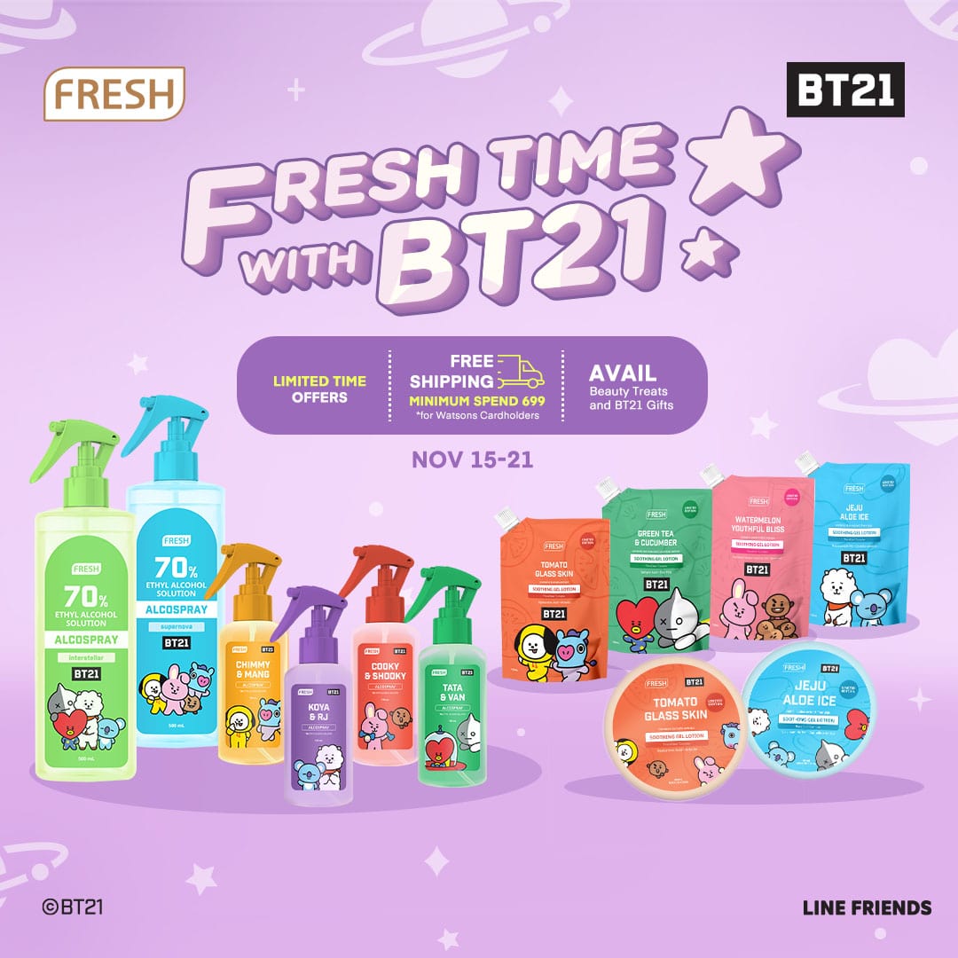 Fresh Time with BT21 products