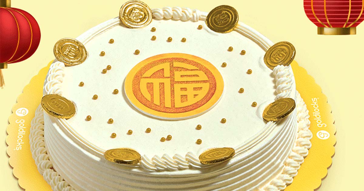 Goldilocks Chinese New Year Greeting Cake