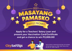 CitySavings 2021 Masayang Pamasko Raffle Promo