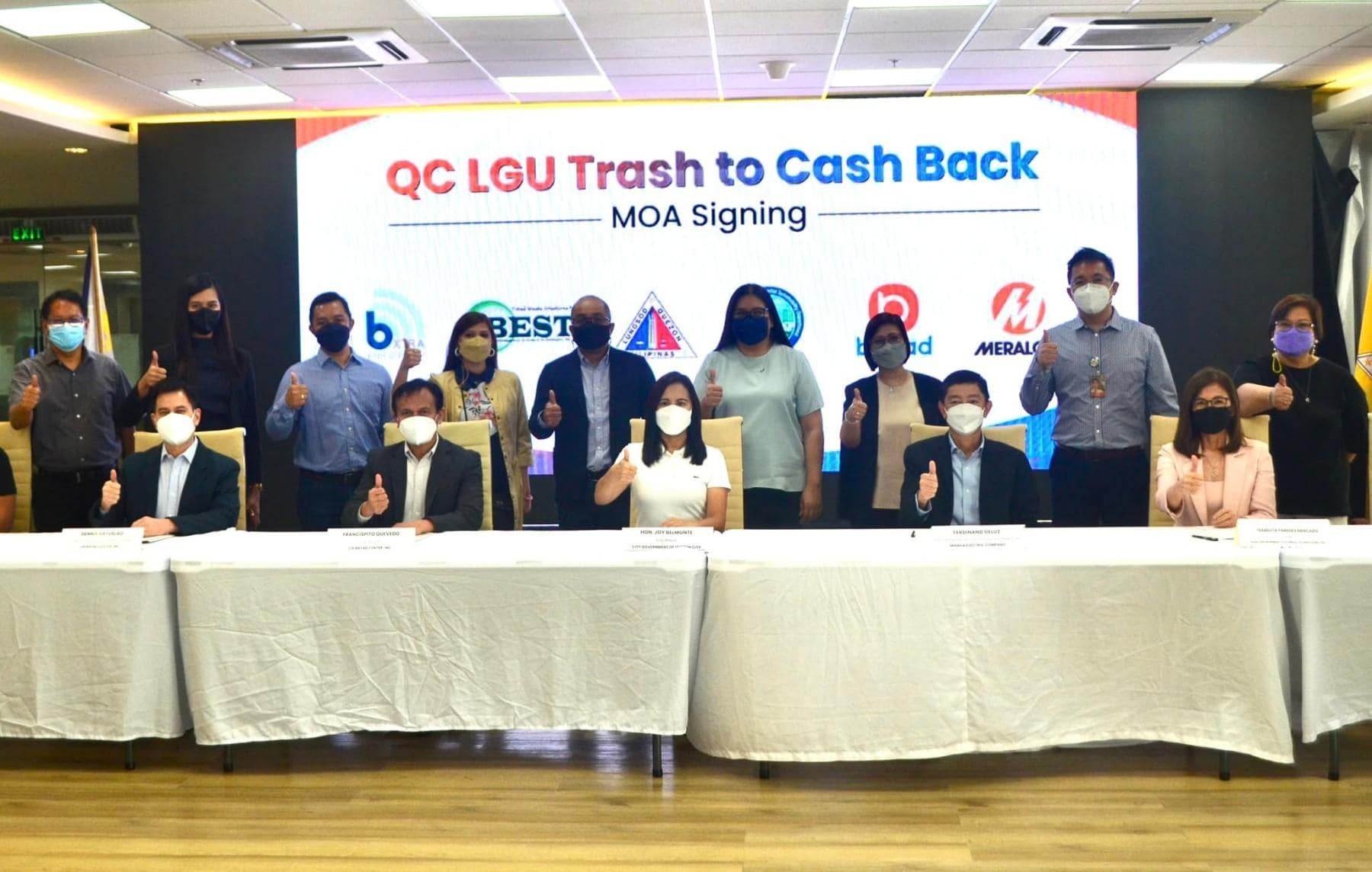 QC LGU Trash to Cash Back MOA Signing