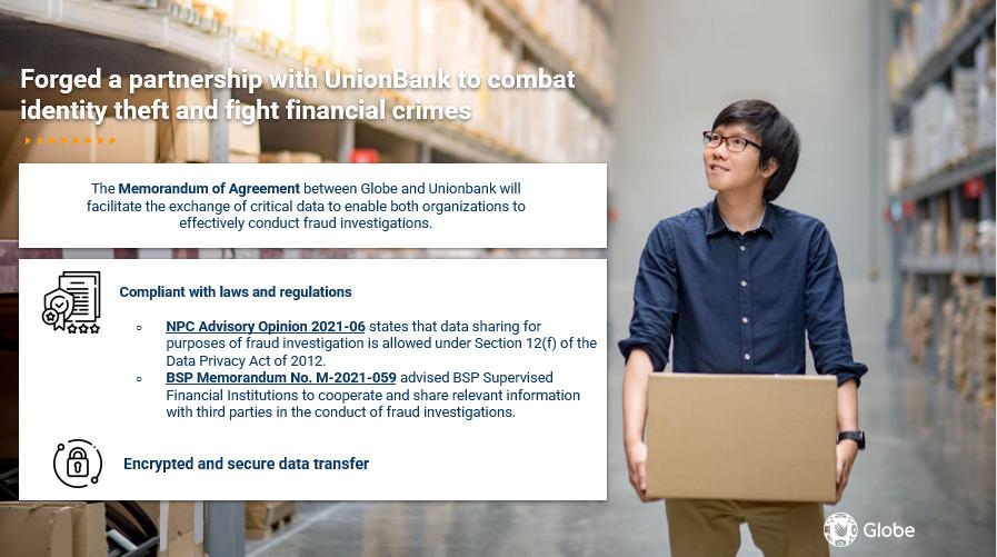 Globe-UnionBank forged partnership for data sharing agreement