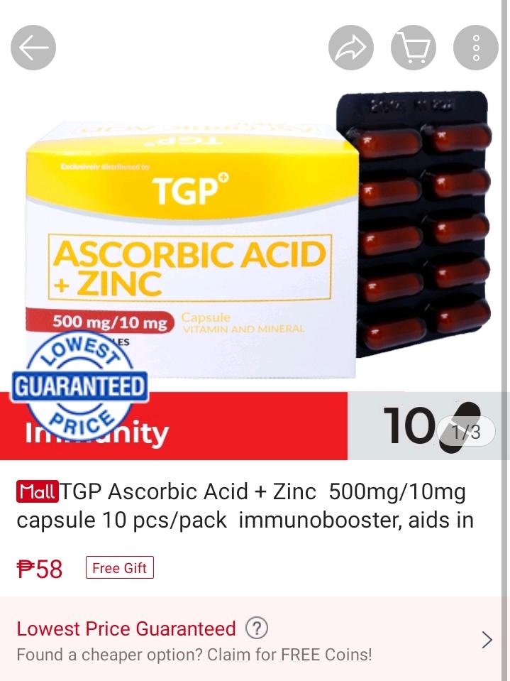 TGP Ascorbic Acid with Zinc