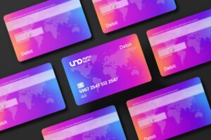 Uno Digital Bank Dedit Cards Mockup