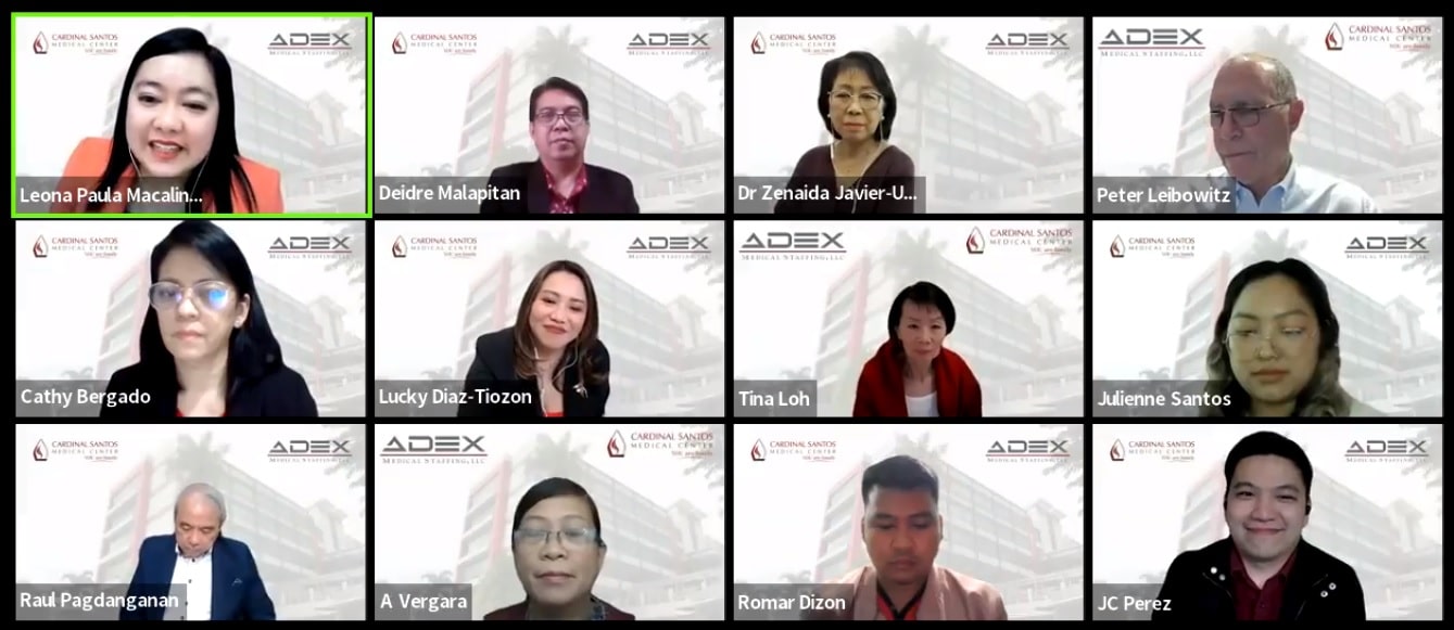 Cardinal Santos Medical Center and ADEX Medical Staffing pose for a photo op after officially sealing their partnership