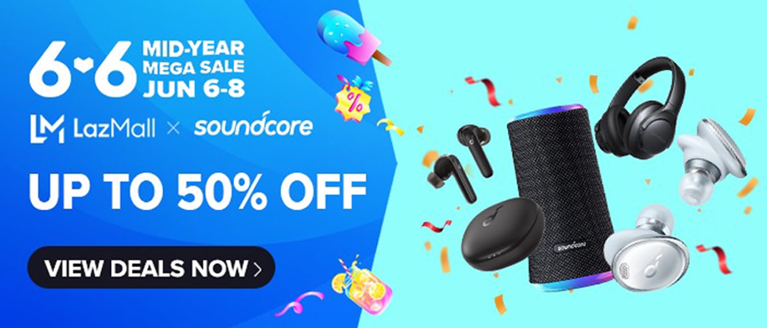 Enjoy 6.6 Mega Sale with Soundcore discounts up to 50% off! Enjoy 6.6 Mega Sale with Soundcore discounts up to 50% off!