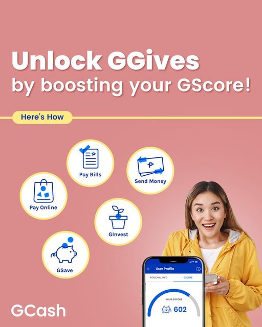 GCash teaches how to unlock GGives on Facebook