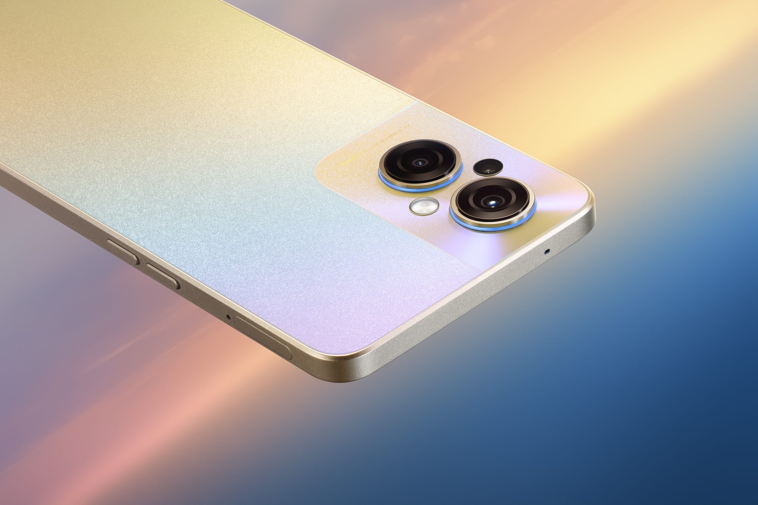 OPPO Reno8 Dawnlight Gold Dual Orbit Lights