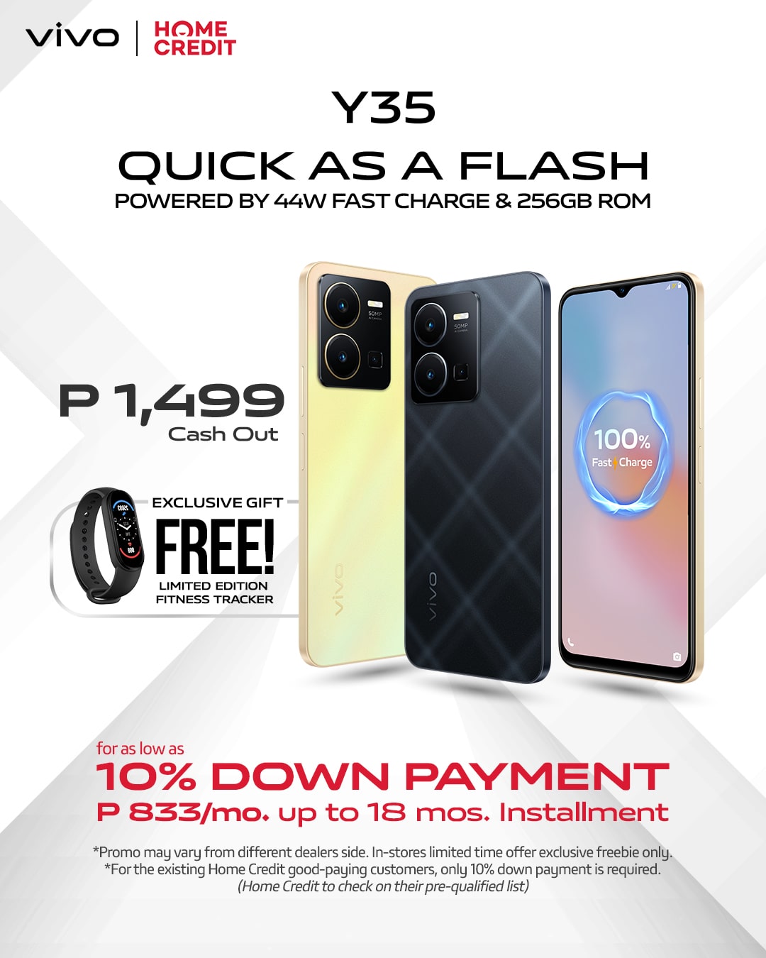 Grab your vivo Y35 through Home Credit