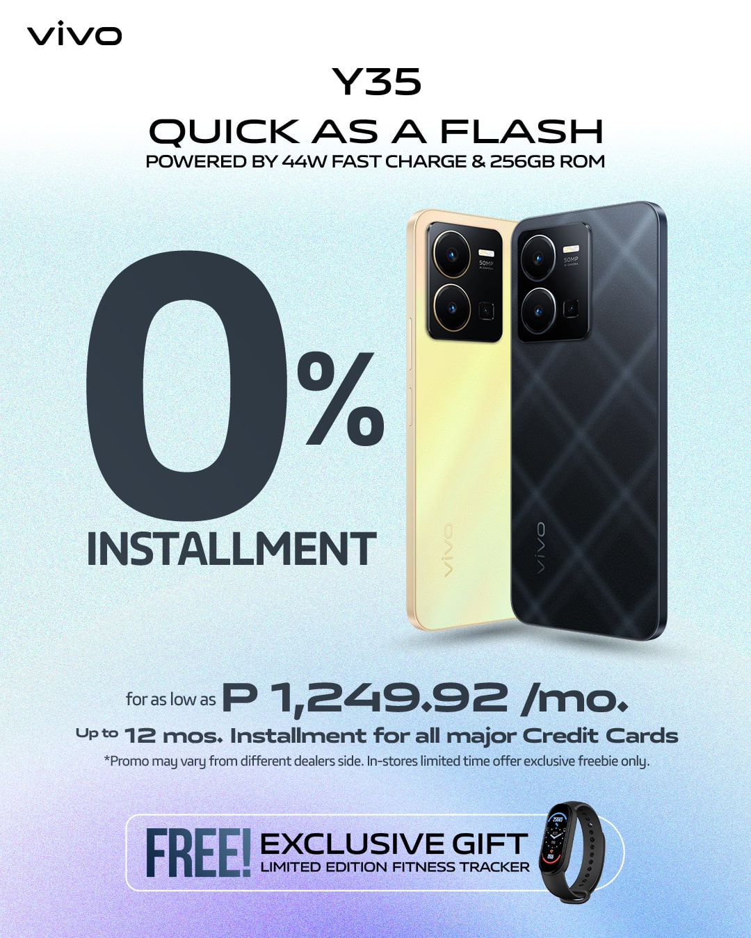 Grab your vivo Y35 via credit card