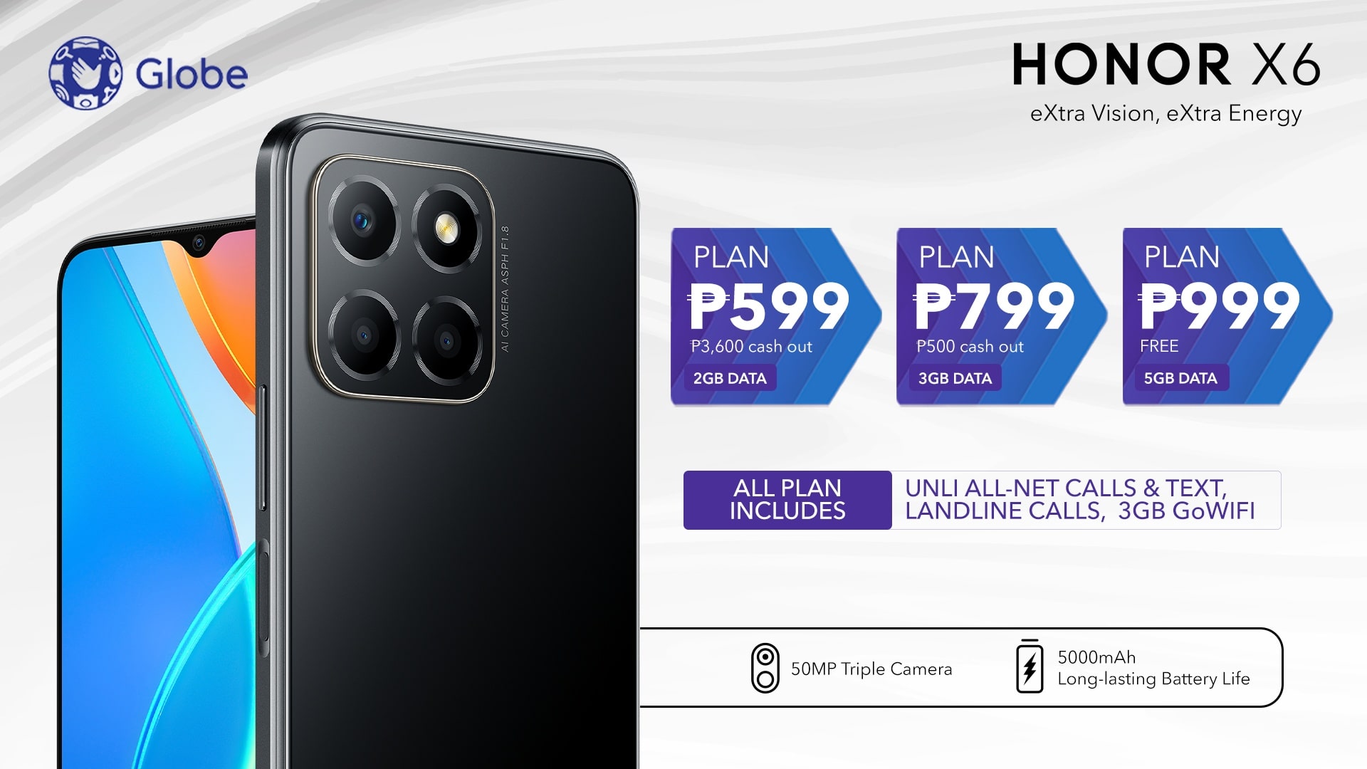 HONOR X6 now available via Globe Postpaid plans
