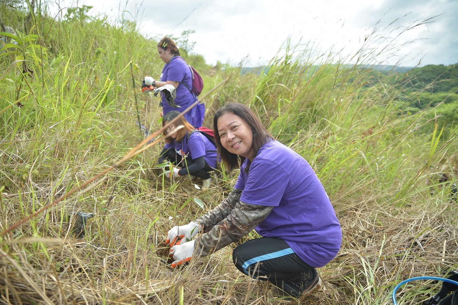 Ms. Maribeth during tree planting