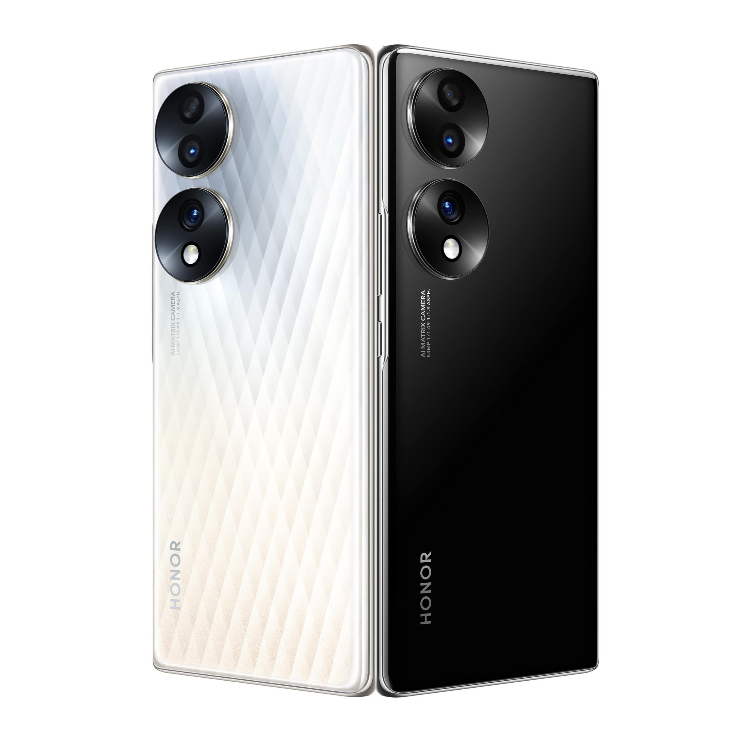 HONOR 70 5G in Crystal Silver and Midnight Black