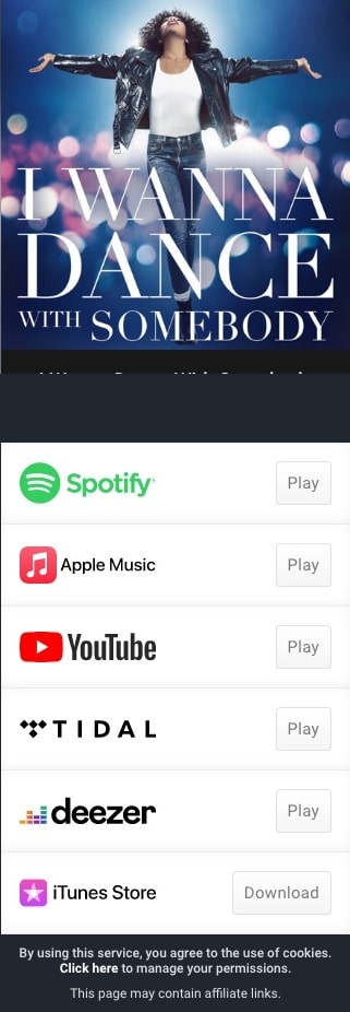 Listen to I Wanna Dance with Somebody Soundtrack