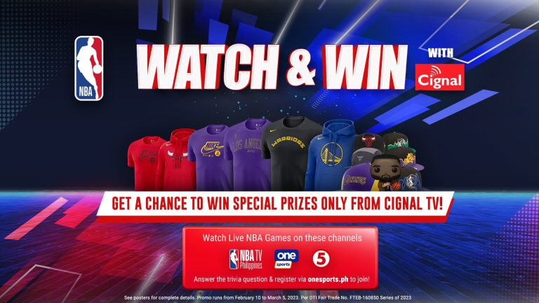 Get a Chance to Win NBA Merchandise with Cignal's Watch and Win Promo